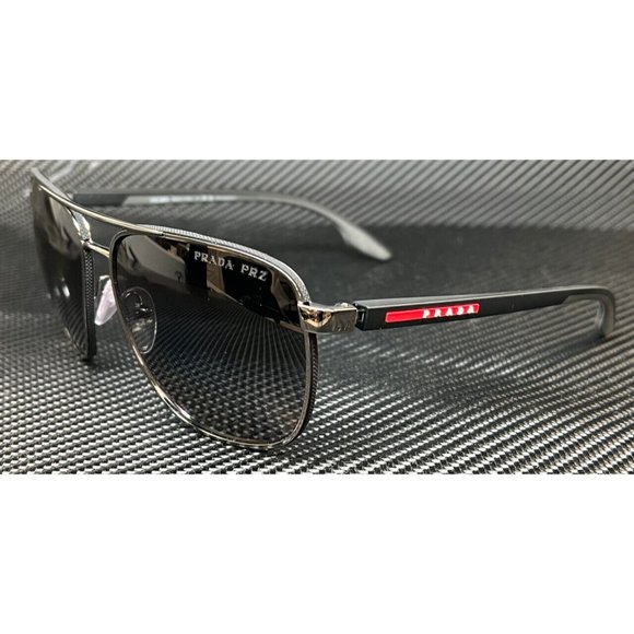 Prada Polarized Men's Black Sunglasses